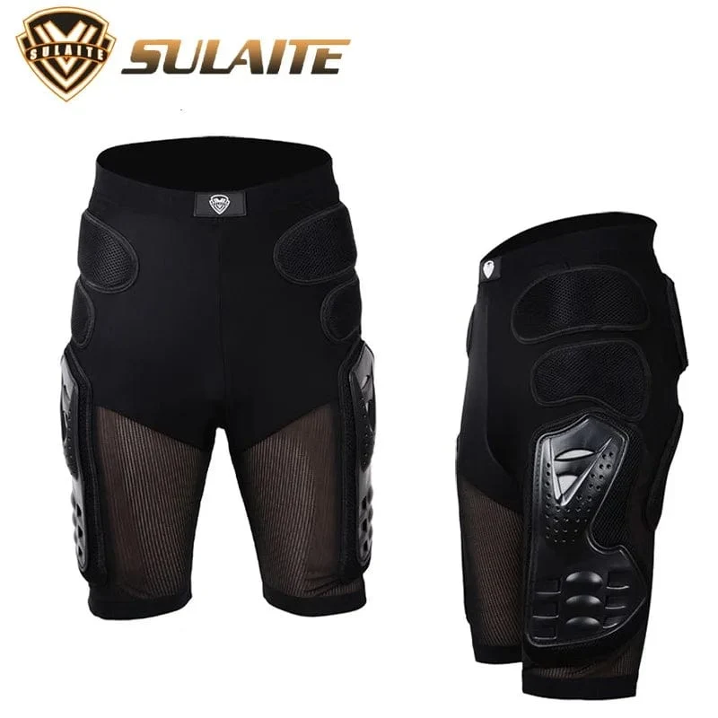 SULAITE Motorrad-Panzerhose, Motocross-Hose, lange Rüstung, Knie- und Hüftschutz, Shorts für Motorradfahren und Rennausrüstung