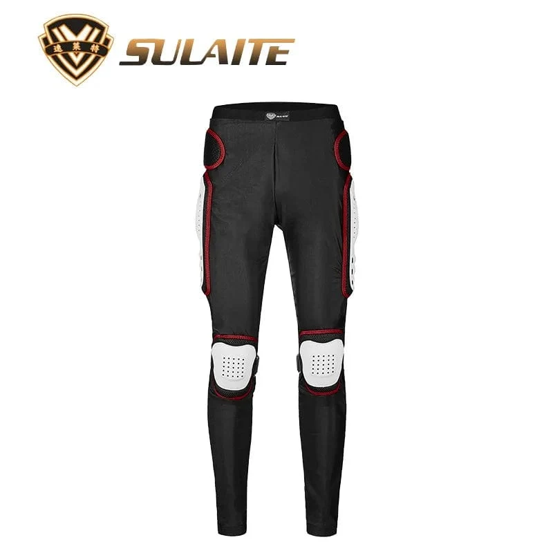 SULAITE Motorrad-Panzerhose, Motocross-Hose, lange Rüstung, Knie- und Hüftschutz, Shorts für Motorradfahren und Rennausrüstung
