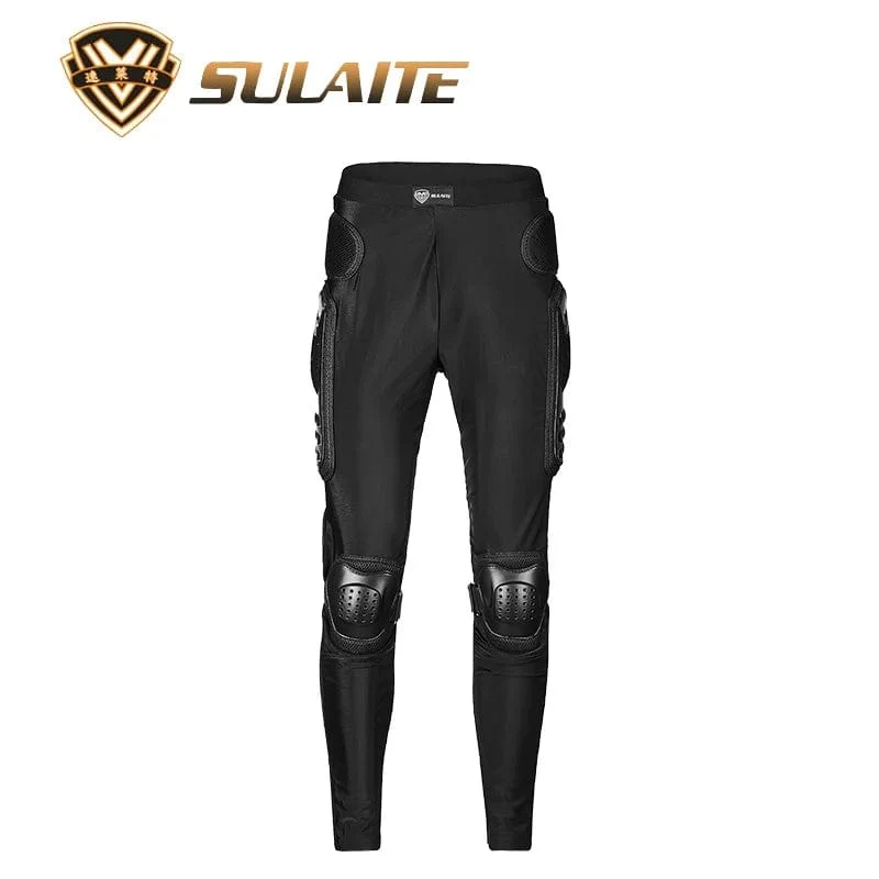 SULAITE Motorrad-Panzerhose, Motocross-Hose, lange Rüstung, Knie- und Hüftschutz, Shorts für Motorradfahren und Rennausrüstung