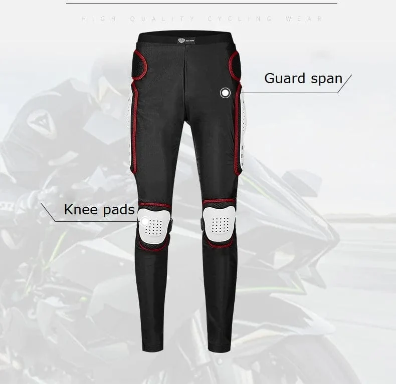 SULAITE Motorrad-Panzerhose, Motocross-Hose, lange Rüstung, Knie- und Hüftschutz, Shorts für Motorradfahren und Rennausrüstung