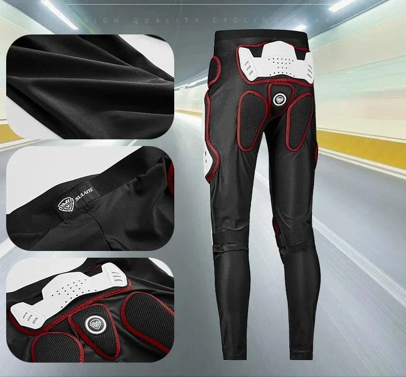 SULAITE Motorrad-Panzerhose, Motocross-Hose, lange Rüstung, Knie- und Hüftschutz, Shorts für Motorradfahren und Rennausrüstung