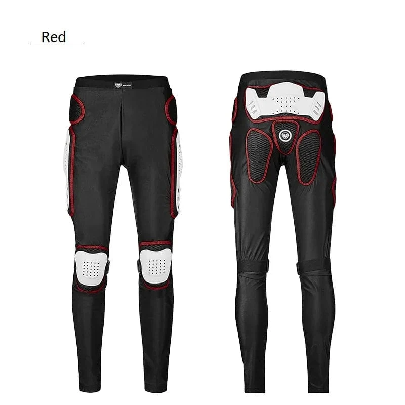 SULAITE Motorrad-Panzerhose, Motocross-Hose, lange Rüstung, Knie- und Hüftschutz, Shorts für Motorradfahren und Rennausrüstung