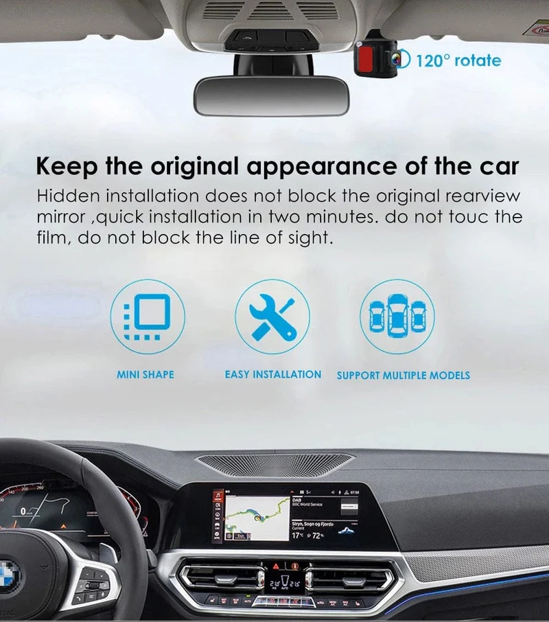 AHD Auto DVR Digital Video Recorder Front USB Kamera CMOS für Android Auto GPS Multimedia-Player Stereo