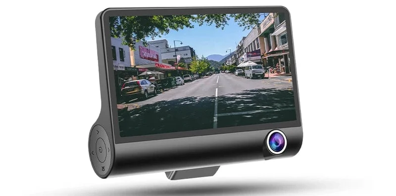 4-Zoll-Blackbox-Auto-DVR-Dashcam-Dash-Kamera IPS HD-Bildschirm 1080P Dual Lens Videorecorder Front- und Innenansichtskamera Dashcam