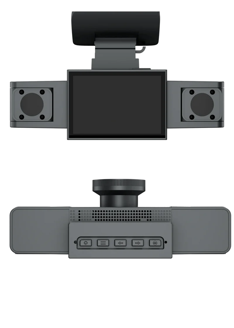 3-Kanal-Dashcam-Videorecorder, drei Objektive, Autokamera mit Rückansicht DVR, 24-Stunden-Parkmonitor, Black Box, Autozubehör