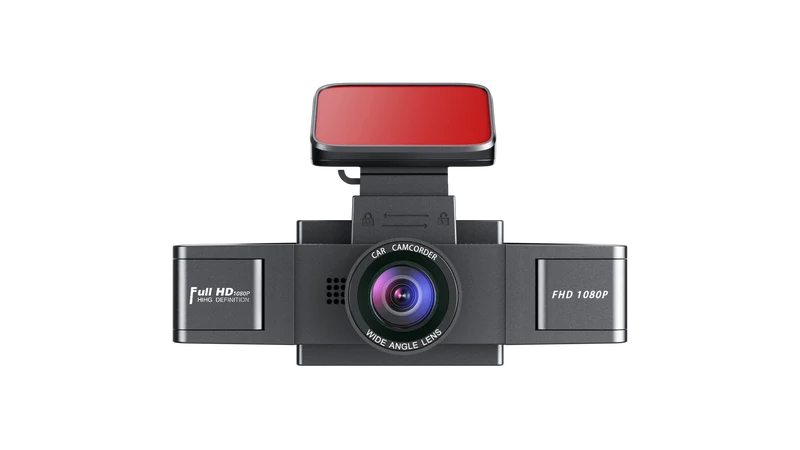 3-Kanal-Dashcam-Videorecorder, drei Objektive, Autokamera mit Rückansicht DVR, 24-Stunden-Parkmonitor, Black Box, Autozubehör