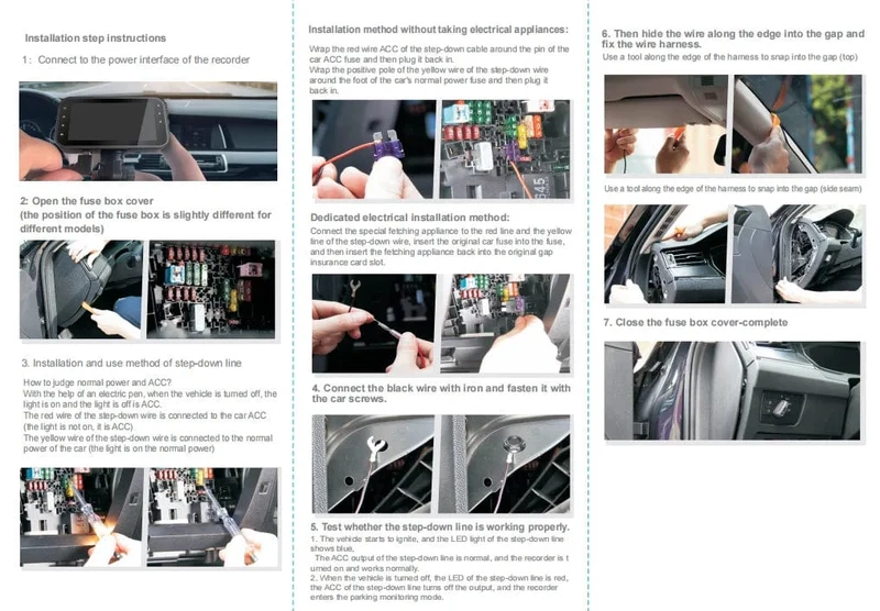 3-Kanal-Dashcam-Videorecorder, drei Objektive, Autokamera mit Rückansicht DVR, 24-Stunden-Parkmonitor, Black Box, Autozubehör
