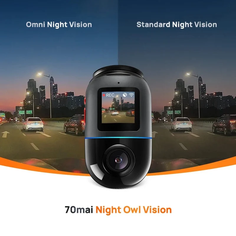 70mai Dash Cam Omni X200 360 ° Volle Ansicht Eingebautes GPS ADAS 70mai Auto DVR X200 Kamera 24H Parkmonitor eMMC Speicher AI Motion
