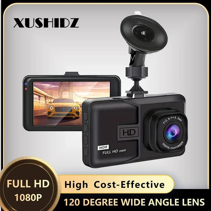 XUSHIDZ NEU 1080P HD Dashkamera Loop-Aufnahme Auto Fahrzeug DVR Videorecorder Dashcam Nachtsicht 24h Parkmonitor G-Sensor
