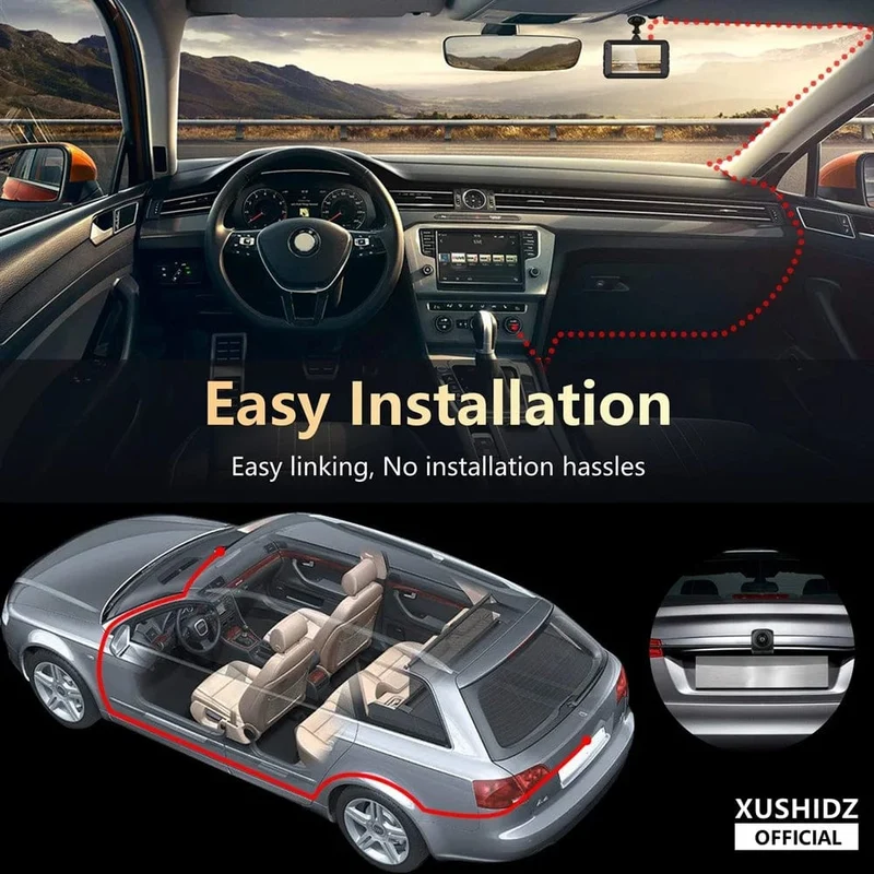 XUSHIDZ NEU 1080P HD Dashkamera Loop-Aufnahme Auto Fahrzeug DVR Videorecorder Dashcam Nachtsicht 24h Parkmonitor G-Sensor