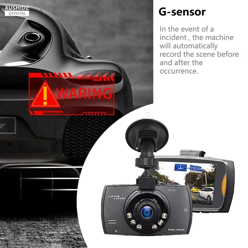 XUSHIDZ 1080P Dashkamera Autokamera Nachtsicht Fahrzeugvideorecorder Dashcam DVR Loop-Aufnahme Q02 Hohe Kosteneffektivität