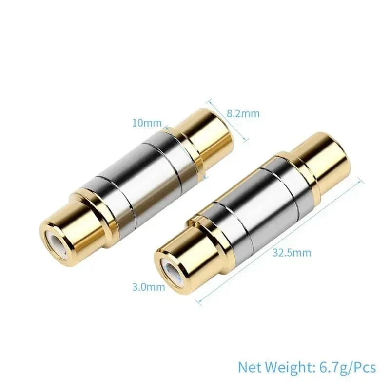 RCA-Stecker Audio-Adapter Buchse auf Buchse Konverter Mikrofon AV-Adapter für Heimverstärker Lautsprecher Unterhaltungselektronik