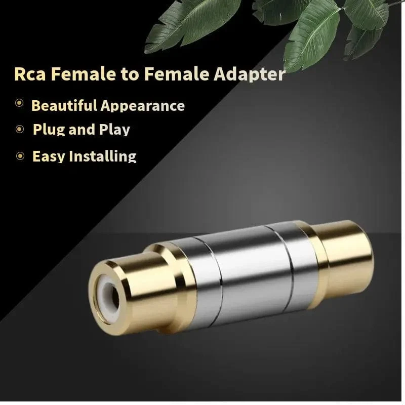 RCA-Stecker Audio-Adapter Buchse auf Buchse Konverter Mikrofon AV-Adapter für Heimverstärker Lautsprecher Unterhaltungselektronik
