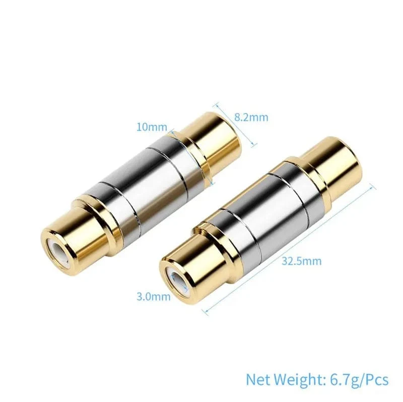 RCA-Stecker Audio-Adapter Buchse auf Buchse Konverter Mikrofon AV-Adapter für Heimverstärker Lautsprecher Unterhaltungselektronik