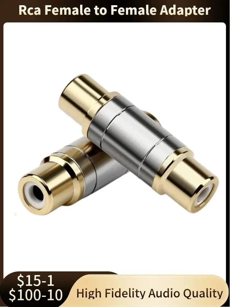 RCA-Stecker Audio-Adapter Buchse auf Buchse Konverter Mikrofon AV-Adapter für Heimverstärker Lautsprecher Unterhaltungselektronik