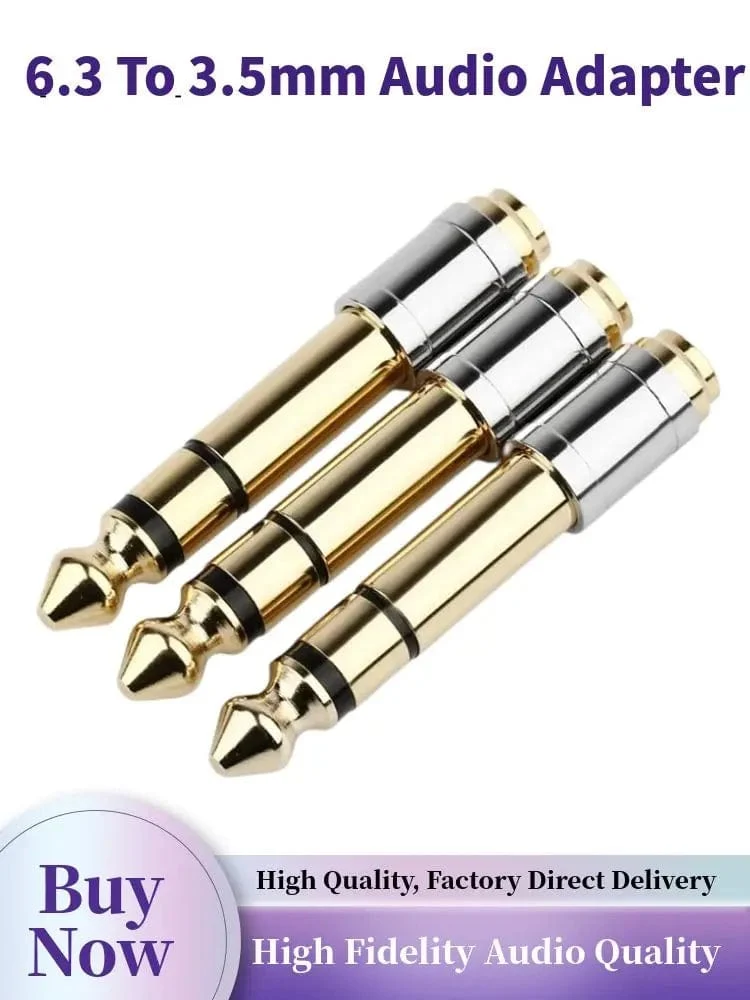 Verbraucherelektronik Jack 3.5 bis 6.35 Audio-Adapter 6.5 mm bis 3.5 mm Konverter Stecker Buchse Kopfhörerstecker 6.3 mm 6.5