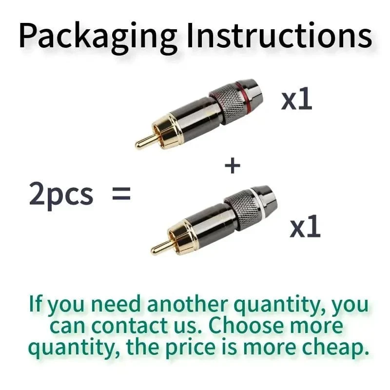 Cinch-Stecker Audio-Stecker Buchse Verbraucherelektronik Männlich Vergoldetes Kupfer Schraubverschluss Zum Löten Videokabel Metalllegierung