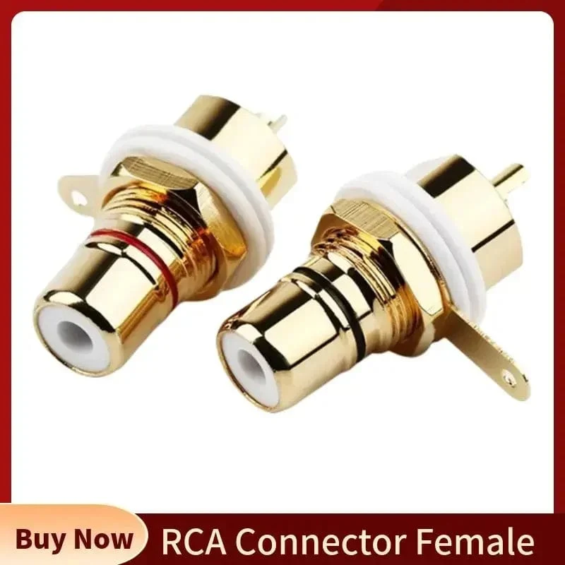 RCA Stecker Buchse Chassis Panel Montieren CMC Anschlüsse Audio Jack Rot Schwarz Fahrrad Mutter AV Terminal Verbraucher Elektronik