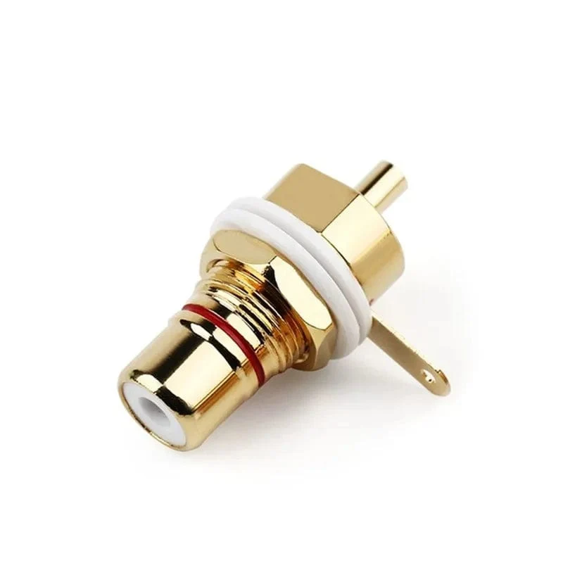 RCA Stecker Buchse Chassis Panel Montieren CMC Anschlüsse Audio Jack Rot Schwarz Fahrrad Mutter AV Terminal Verbraucher Elektronik