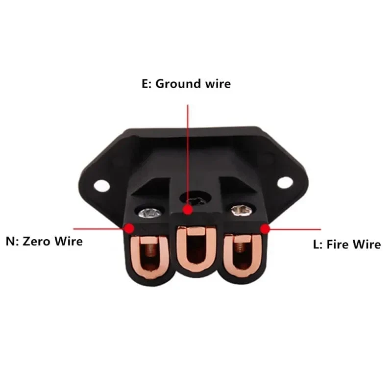 3 Pin AC Power Stecker Stecker IEC Einlass Buchse Verbraucher Elektronik DIY HIFI Verstärker Elektrische Audio Interface Panel Montieren