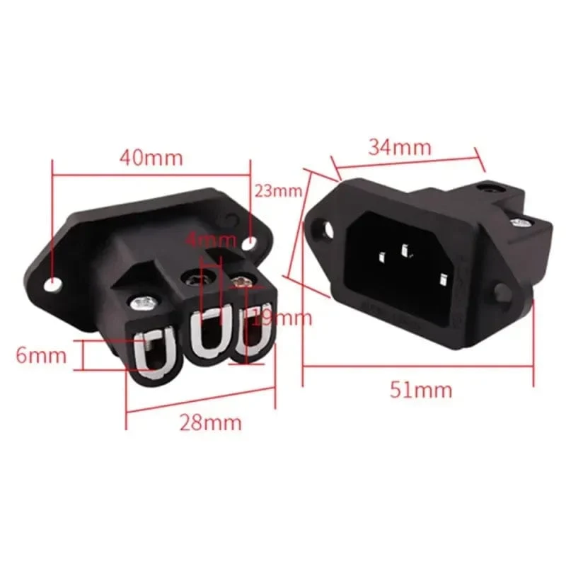 3 Pin AC Power Stecker Stecker IEC Einlass Buchse Verbraucher Elektronik DIY HIFI Verstärker Elektrische Audio Interface Panel Montieren