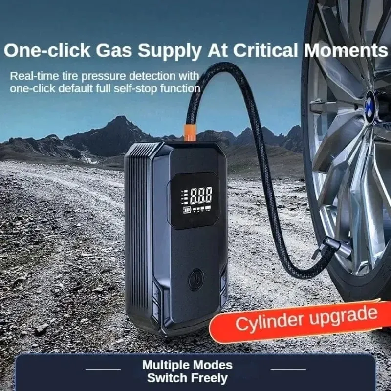 Auto Starthilfe Power Bank Luftpumpe Multifunktions-Luftkompressor Inflator Tragbarer Batteriestarter Auto Elektrogeräte