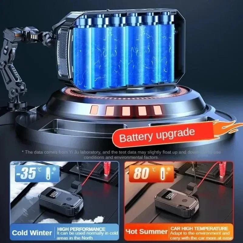Auto Starthilfe Power Bank Luftpumpe Multifunktions-Luftkompressor Inflator Tragbarer Batteriestarter Auto Elektrogeräte
