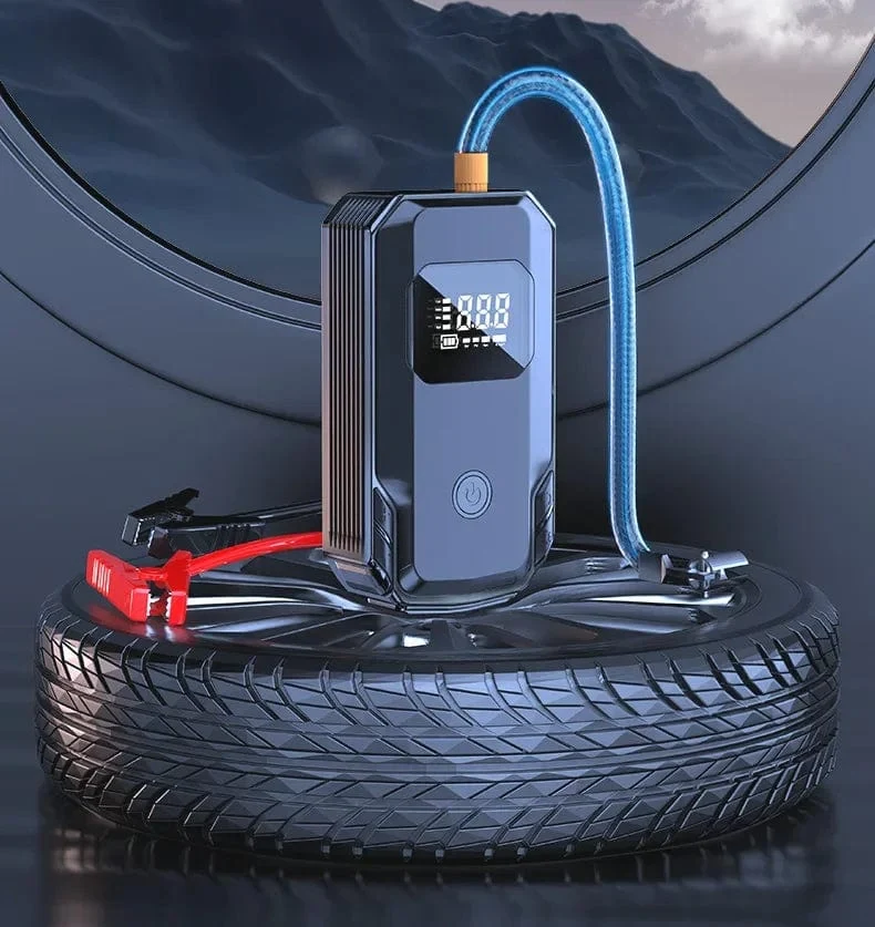 Auto Starthilfe Power Bank Luftpumpe Multifunktions-Luftkompressor Inflator Tragbarer Batteriestarter Auto Elektrogeräte