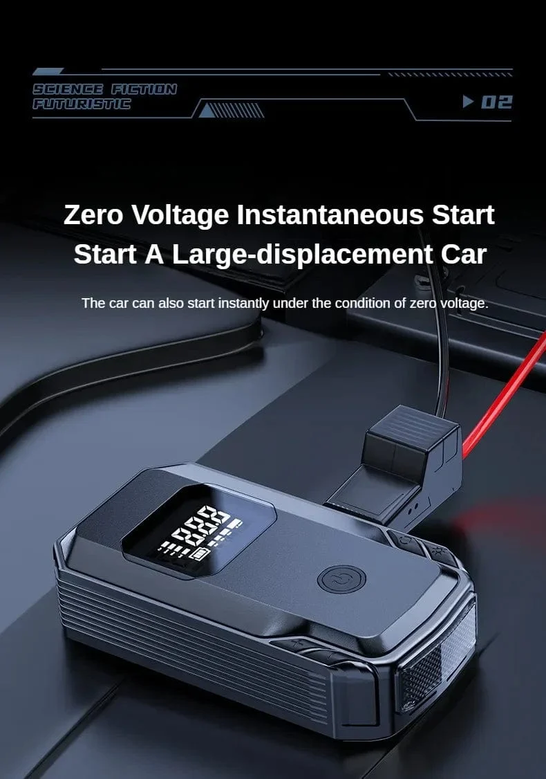 Auto Starthilfe Power Bank Luftpumpe Multifunktions-Luftkompressor Inflator Tragbarer Batteriestarter Auto Elektrogeräte