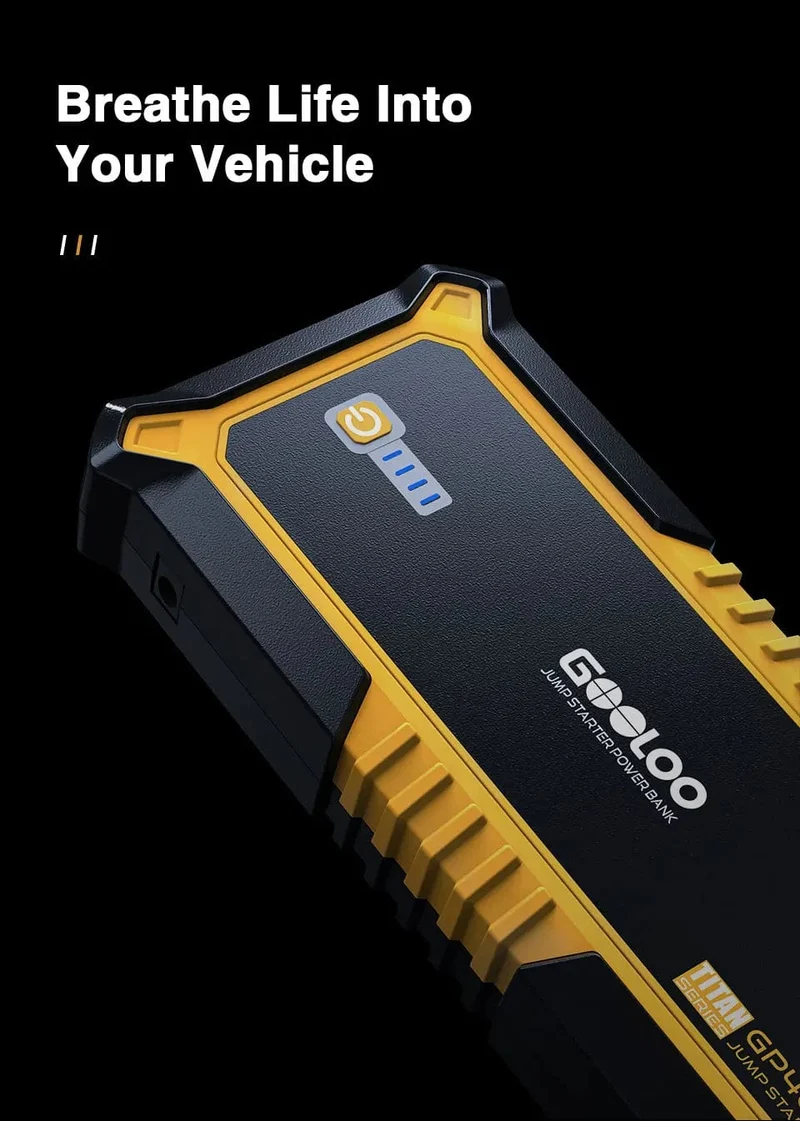 GOOLOO 26800mAh Starthilfe Auto Booster Externe Batterie 4000A Start Power Bank 12V Start Gerät für Benzin Diesel Notfall