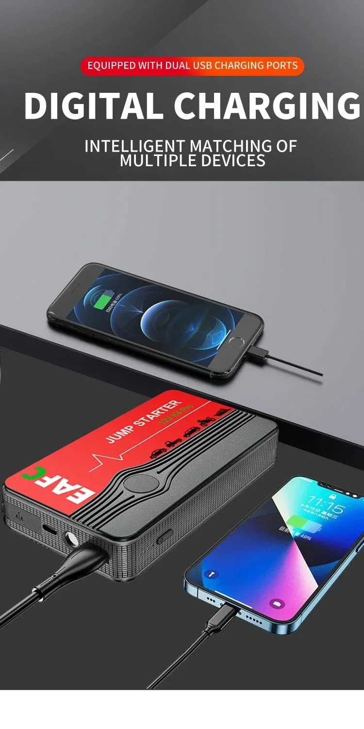 Auto Starthilfe Power Bank 12V Auto Start Gerät 600A Auto Booster Batterie Notfall Starter Batterie Für Auto
