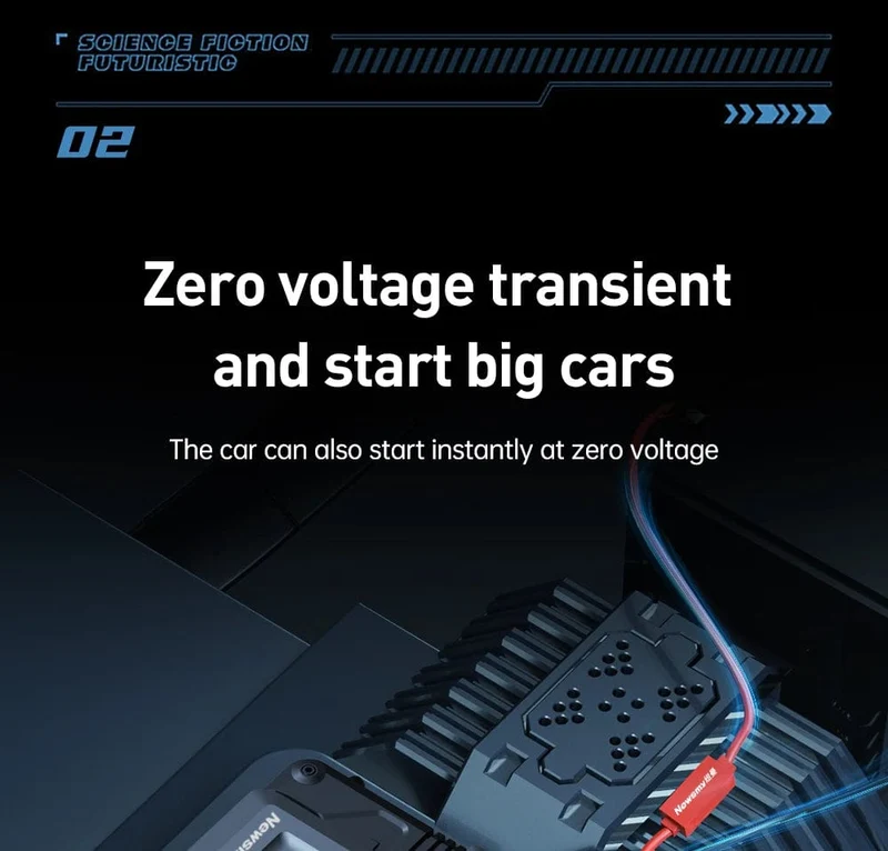 Newsmy 5-in-1-Auto-Starthilfe mit Luftkompressor, 20000 mAh, tragbares Booster-Ladegerät, 2000 A, Auto-Luftpumpe, Batterie-Startgerät
