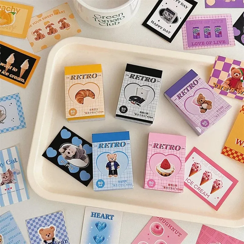 50 blätter Ins Nette Bär Party Aufkleber Planer Journal Collage DIY Karte Dekoration Material Aufkleber Buch Kawaii Schreibwaren
