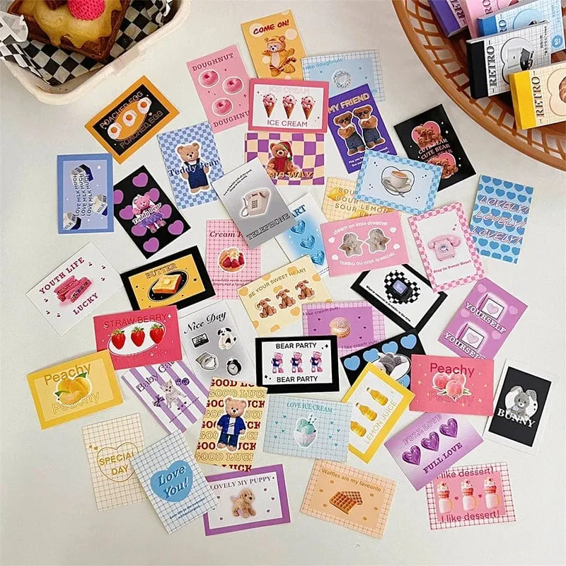 50 blätter Ins Nette Bär Party Aufkleber Planer Journal Collage DIY Karte Dekoration Material Aufkleber Buch Kawaii Schreibwaren