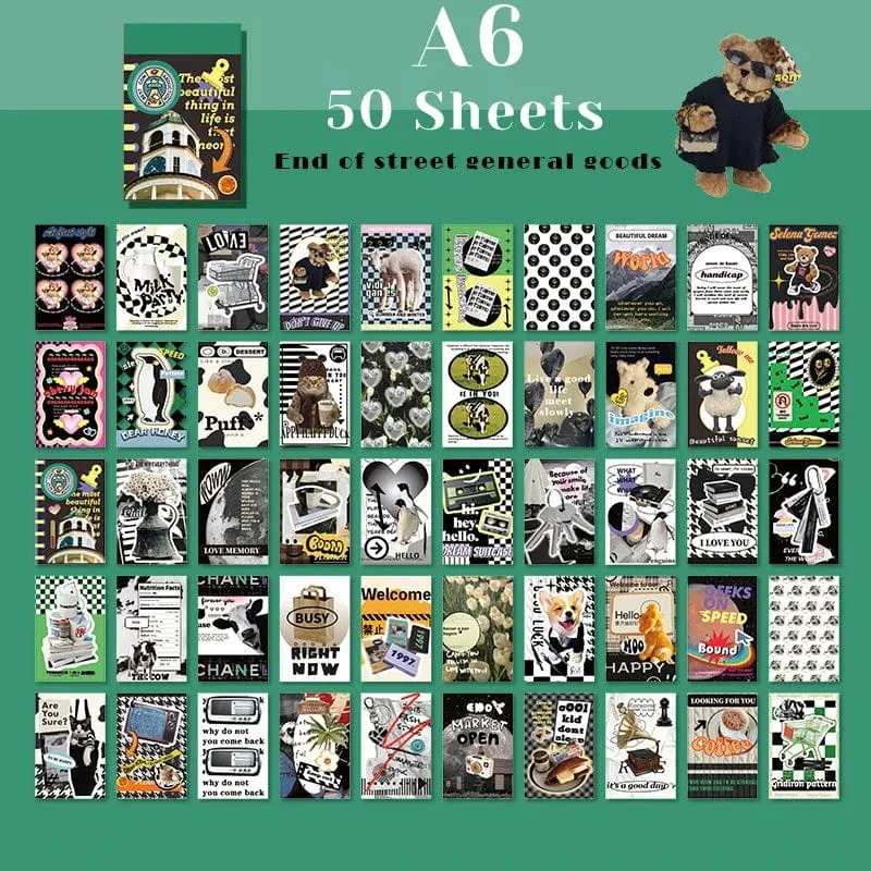 50 blätter Ins Nette Bär Party Aufkleber Planer Journal Collage DIY Karte Dekoration Material Aufkleber Buch Kawaii Schreibwaren