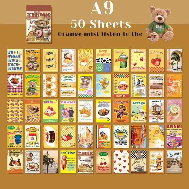 50 blätter Ins Nette Bär Party Aufkleber Planer Journal Collage DIY Karte Dekoration Material Aufkleber Buch Kawaii Schreibwaren