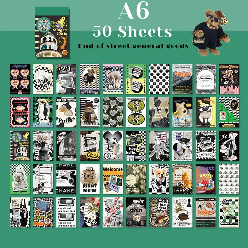 50 blätter Ins Nette Bär Party Aufkleber Planer Journal Collage DIY Karte Dekoration Material Aufkleber Buch Kawaii Schreibwaren