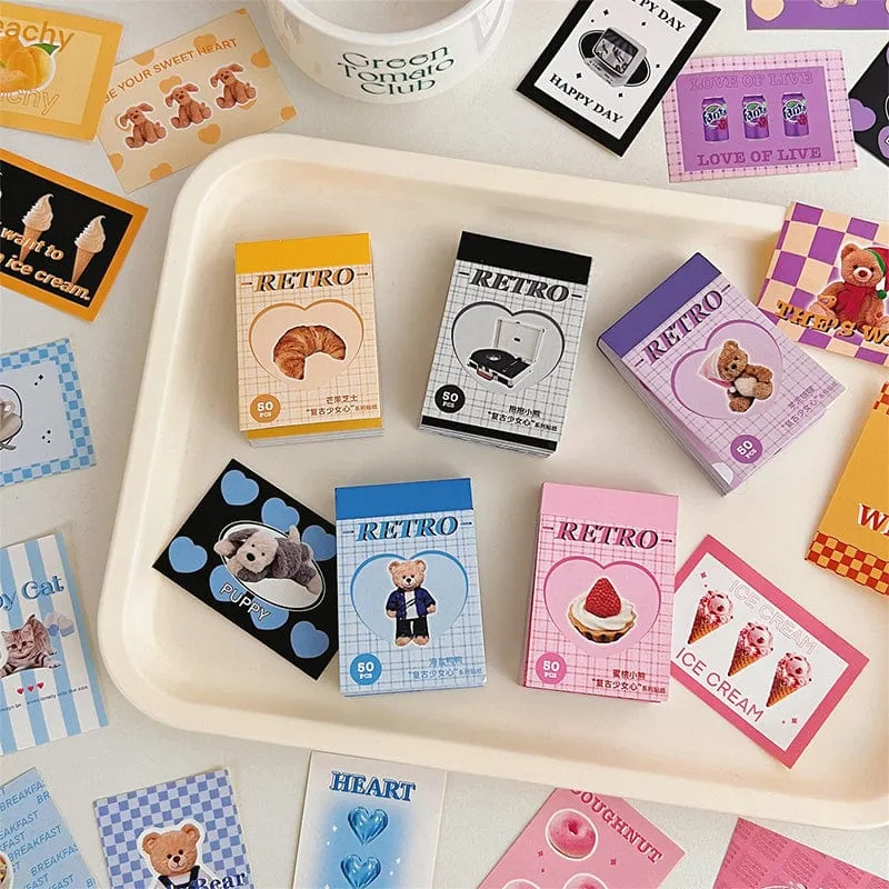 50 blätter Ins Nette Bär Party Aufkleber Planer Journal Collage DIY Karte Dekoration Material Aufkleber Buch Kawaii Schreibwaren