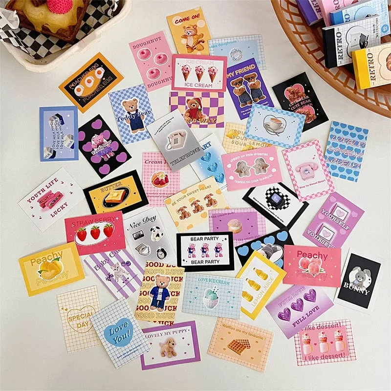 50 blätter Ins Nette Bär Party Aufkleber Planer Journal Collage DIY Karte Dekoration Material Aufkleber Buch Kawaii Schreibwaren