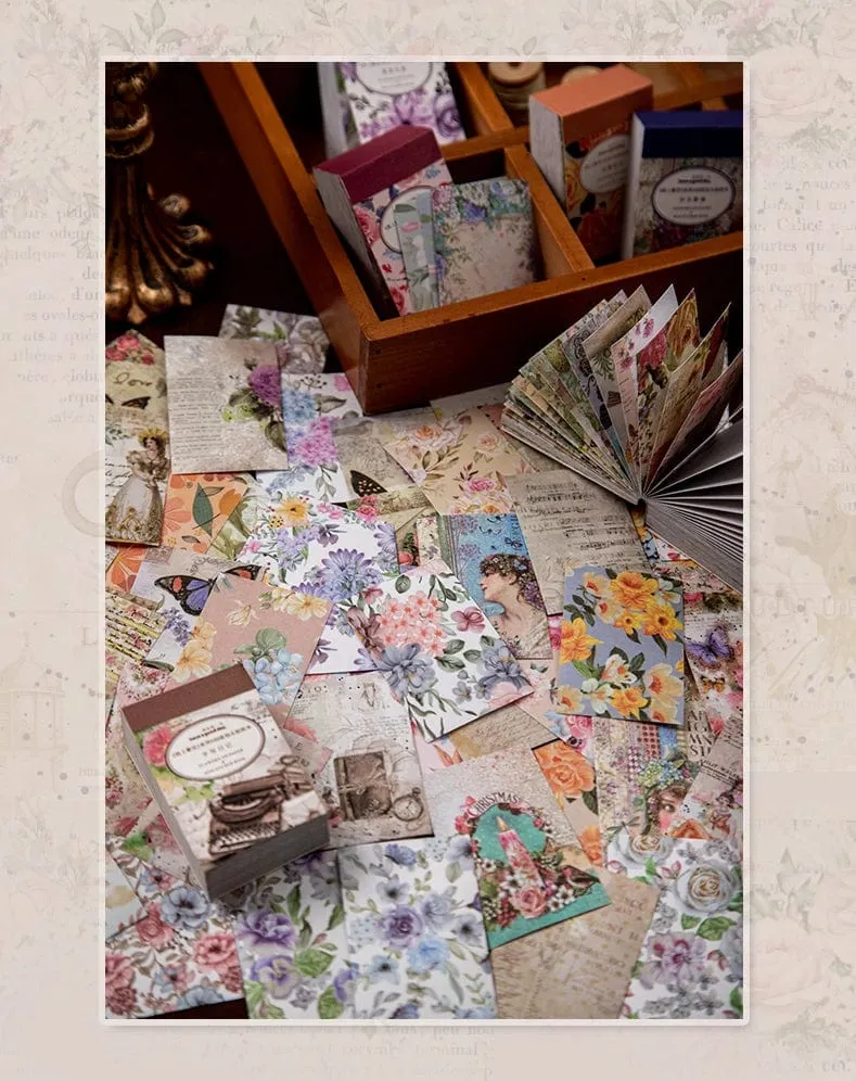 Mr.Paper 6 Stil 100 Blatt/Buch Washi-Aufkleber Vintage Pflanzen Blumen Handbuch DIY Dekorationsmaterial Koreanisches Briefpapier