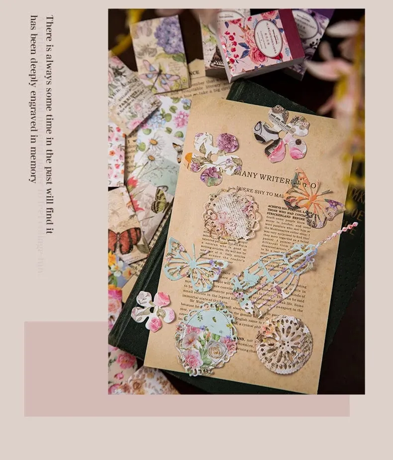 Mr.Paper 6 Stil 100 Blatt/Buch Washi-Aufkleber Vintage Pflanzen Blumen Handbuch DIY Dekorationsmaterial Koreanisches Briefpapier