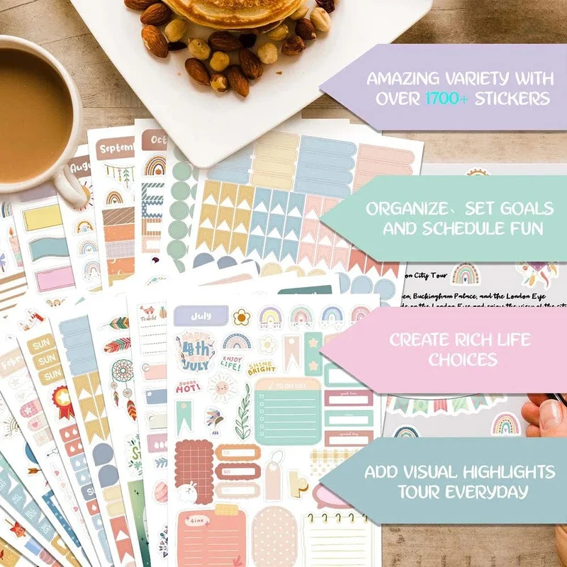 Tag/Woche/Monat Planer Aufkleber Buch DIY Scrapbooking Tagebuch Handbuch Dekorative Material Aufkleber Schreibwaren