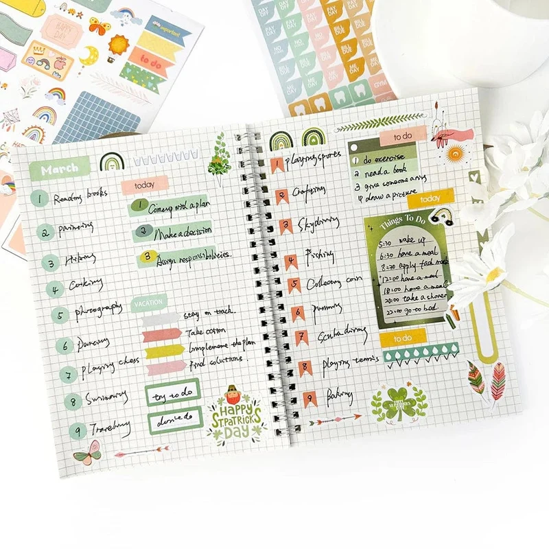Tag/Woche/Monat Planer Aufkleber Buch DIY Scrapbooking Tagebuch Handbuch Dekorative Material Aufkleber Schreibwaren