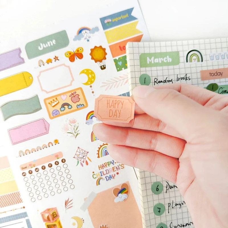 Tag/Woche/Monat Planer Aufkleber Buch DIY Scrapbooking Tagebuch Handbuch Dekorative Material Aufkleber Schreibwaren