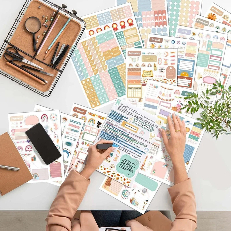 Tag/Woche/Monat Planer Aufkleber Buch DIY Scrapbooking Tagebuch Handbuch Dekorative Material Aufkleber Schreibwaren
