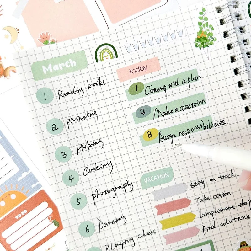 Tag/Woche/Monat Planer Aufkleber Buch DIY Scrapbooking Tagebuch Handbuch Dekorative Material Aufkleber Schreibwaren