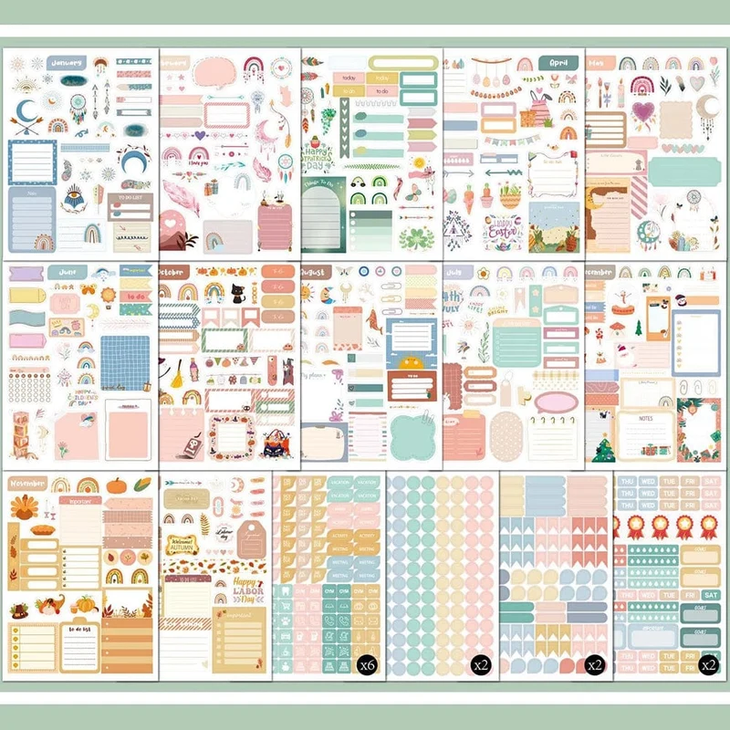 Tag/Woche/Monat Planer Aufkleber Buch DIY Scrapbooking Tagebuch Handbuch Dekorative Material Aufkleber Schreibwaren
