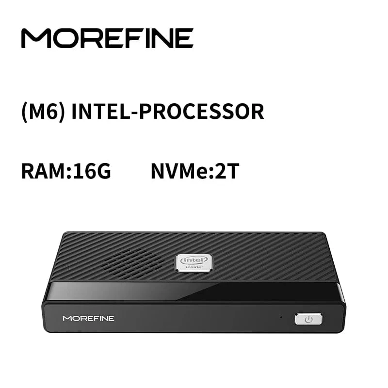MOREFINE M6 Mini-PC 12. Generation Intel N100/N200 Windows 11Pro DDR5 2933 MHz NVMe SSD Taschencomputer PC HDMI2.0 4K@60Hz WiFi 6 BT5.2