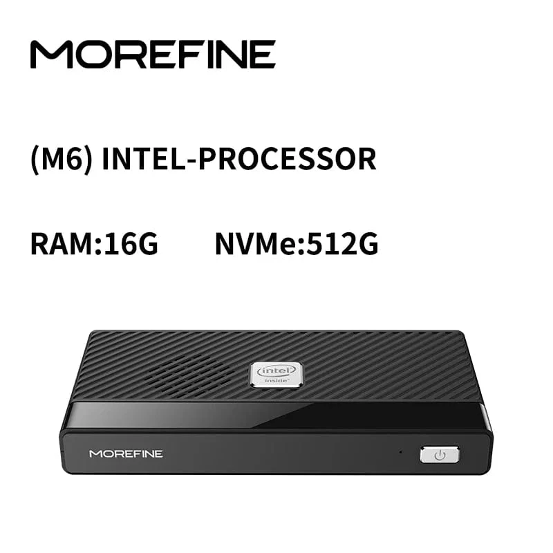MOREFINE M6 Mini-PC 12. Generation Intel N100/N200 Windows 11Pro DDR5 2933 MHz NVMe SSD Taschencomputer PC HDMI2.0 4K@60Hz WiFi 6 BT5.2