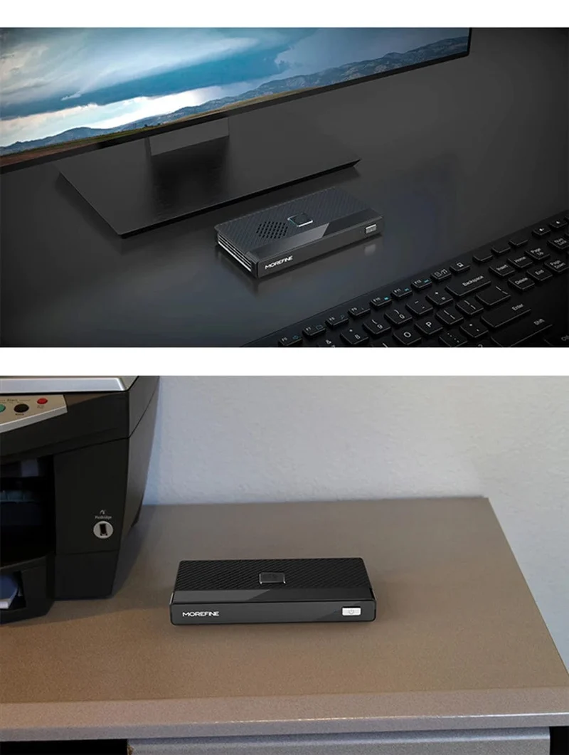 MOREFINE M6 Mini-PC 12. Generation Intel N100/N200 Windows 11Pro DDR5 2933 MHz NVMe SSD Taschencomputer PC HDMI2.0 4K@60Hz WiFi 6 BT5.2